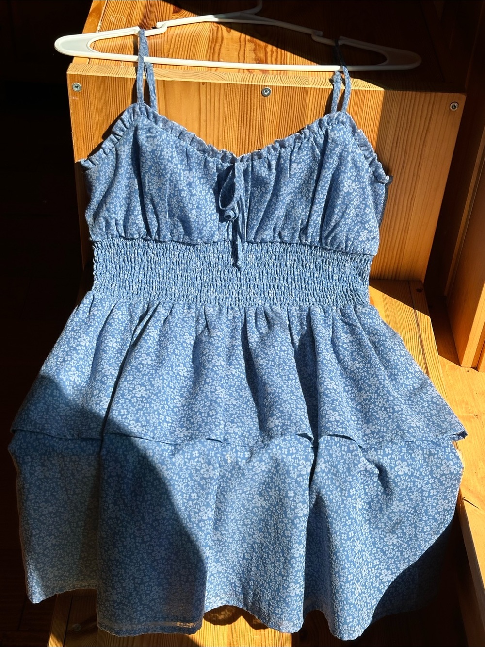 Blue Floral Tiered Sundress